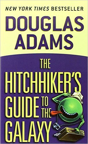 The Hitchhiker's Guid to the Galaxy, science fiction books by Douglas Adams